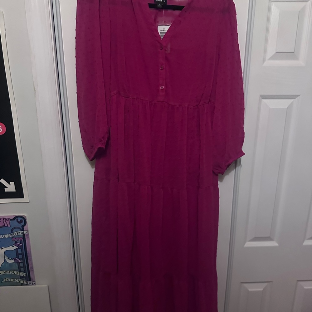 NWT - Torrid red  Long Sleeve Dress